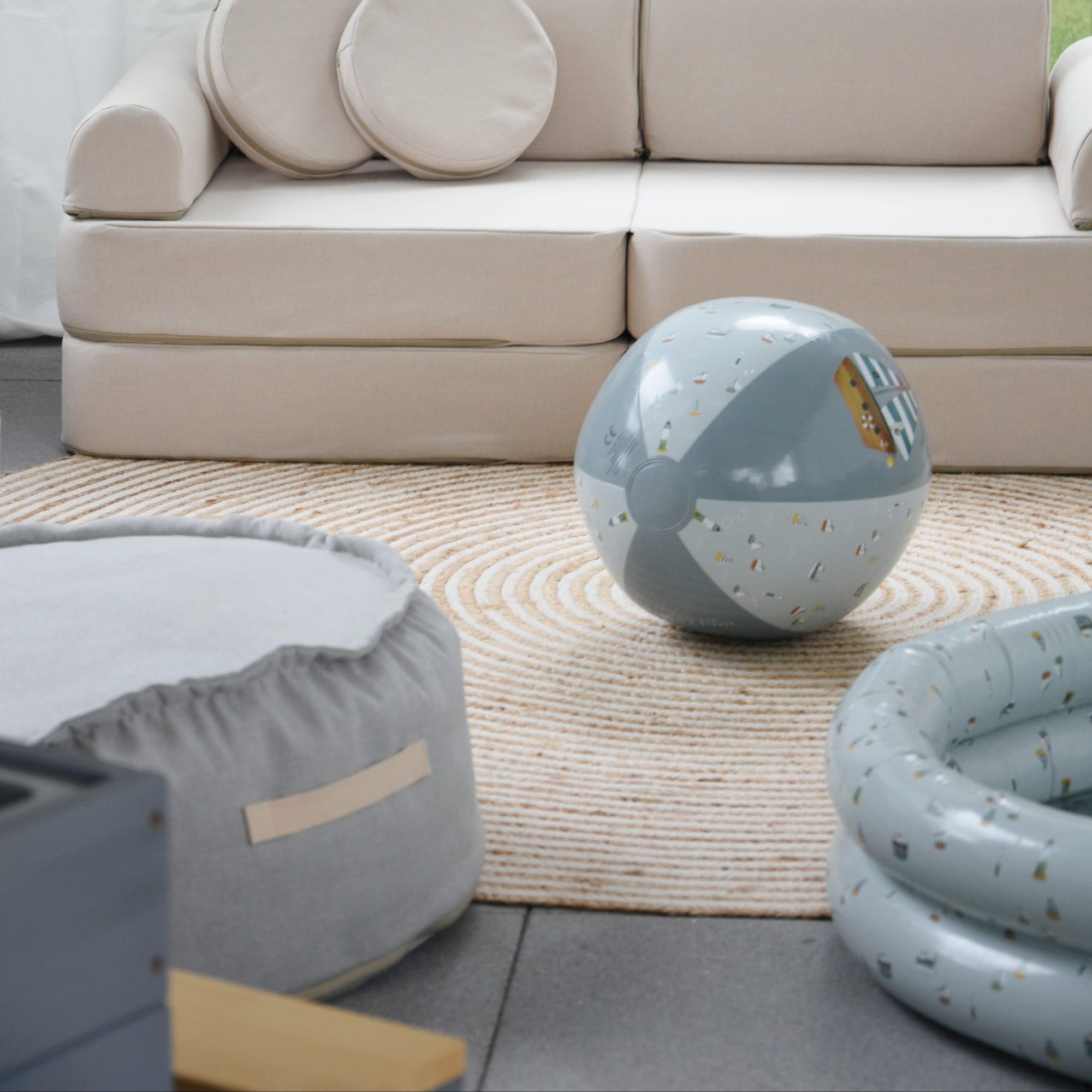 Meowbaby Okrągła Pufa dla Dziecka – Bean Bag do Domu i Ogrodu | Outzy