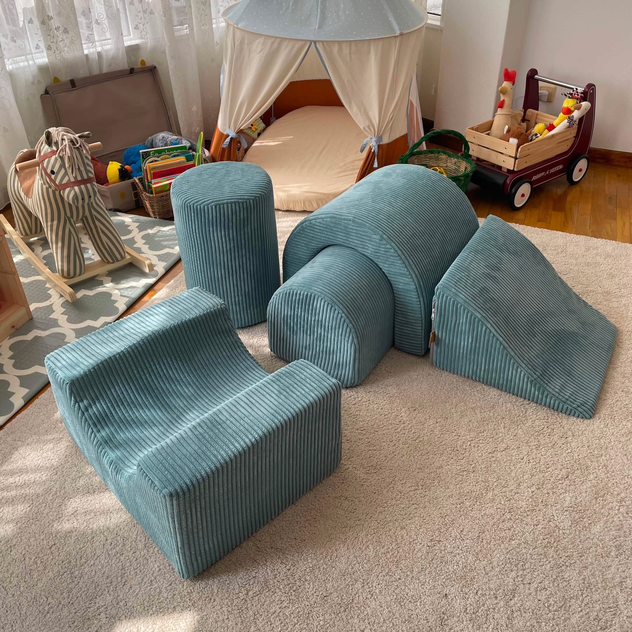 Meowbaby Piankowy Plac Zabaw dla Dzieci | 5 elementów | Aesthetic