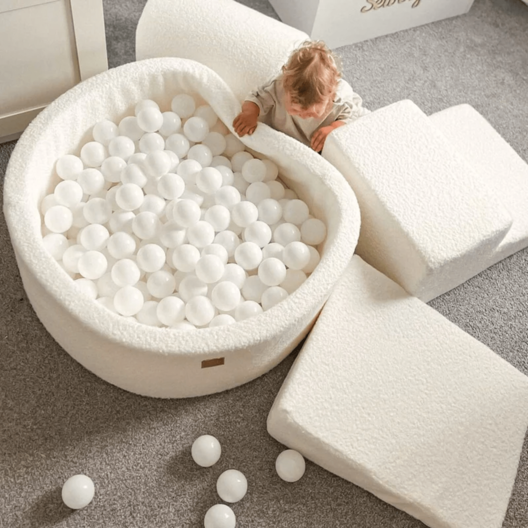 Meowbaby Piankowy Plac Zabaw dla Dzieci | Shape Set | Boucle