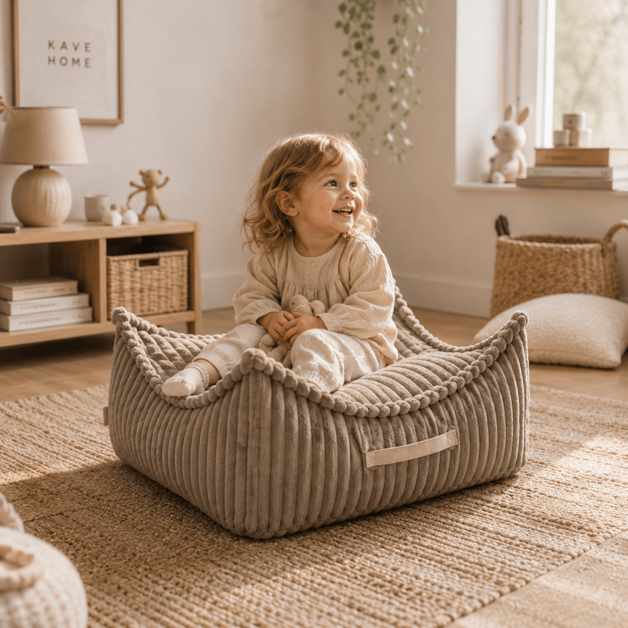 Meowbaby Pufa dla Dziecka – Kwadratowa | Churros