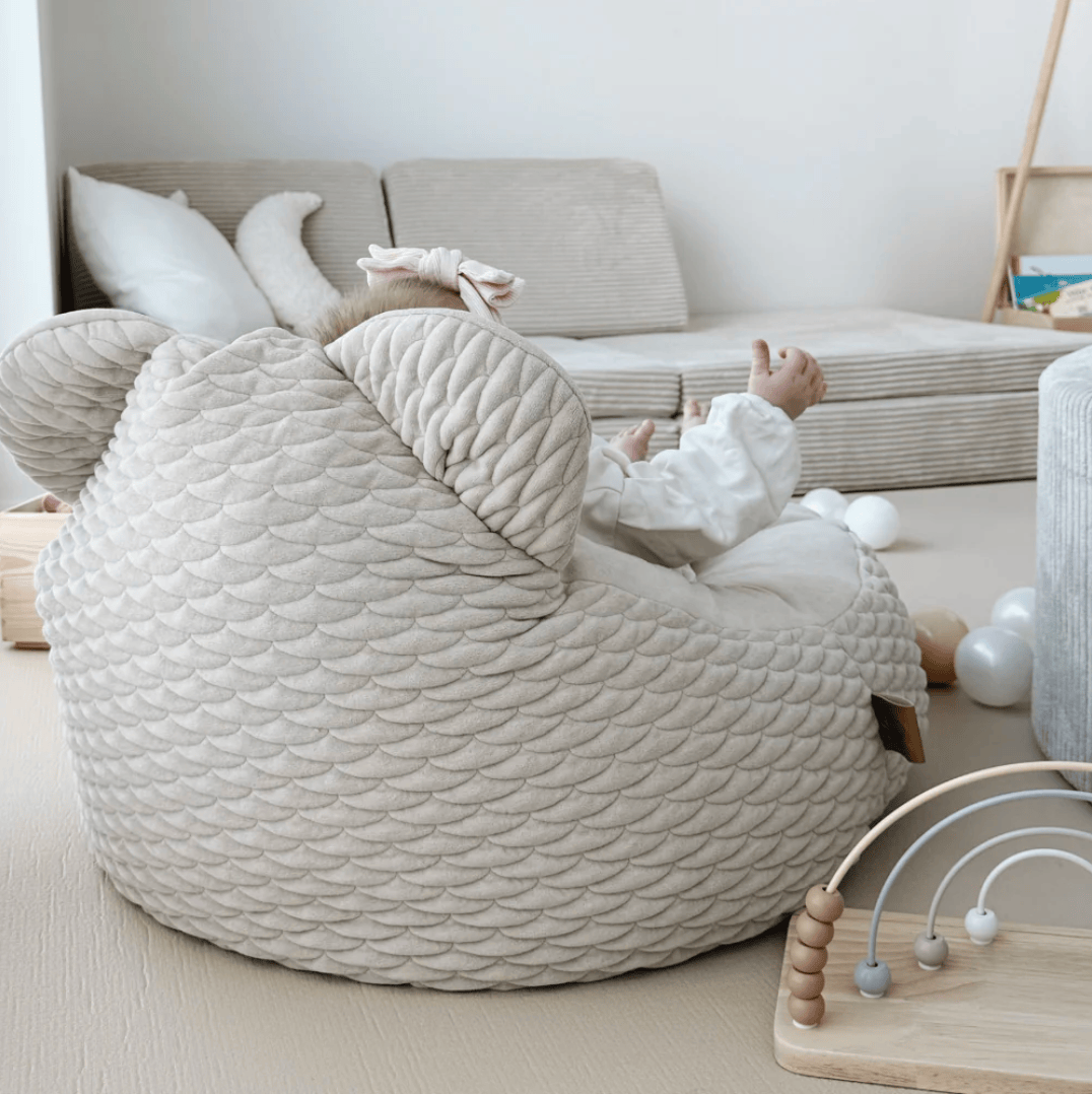 Meowbaby Pufa dla Dziecka - Sako Bag Teddy | Dune