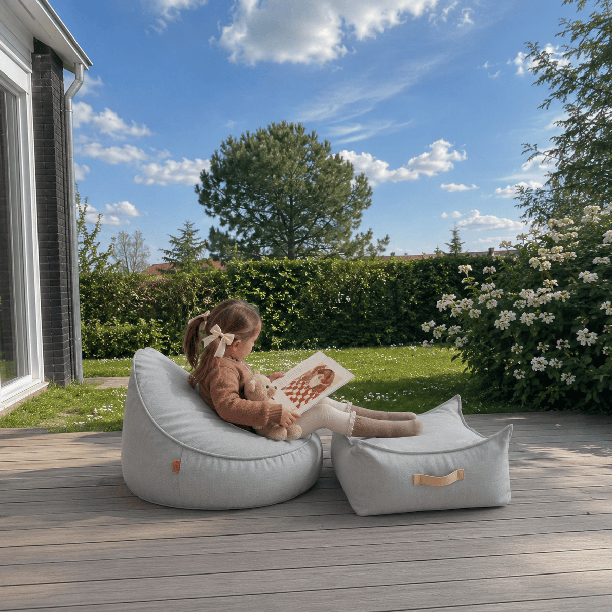 Meowbaby Pufa Kwadratowa dla Dziecka – Bean Bag do Domu i Ogrodu | Outzy
