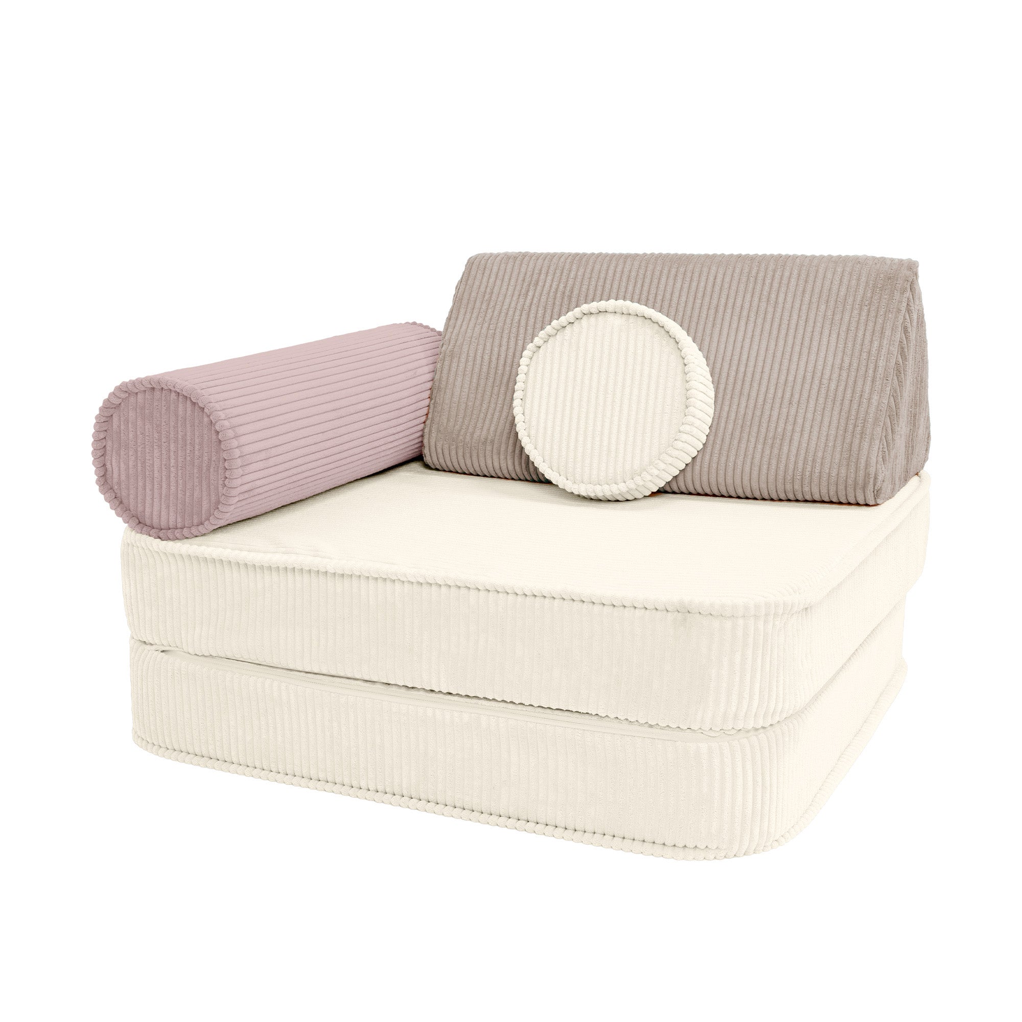 Meowbaby Sofa Modułowa dla Dziecka – 8 Elementów | Aesthetic Latte Macchiato