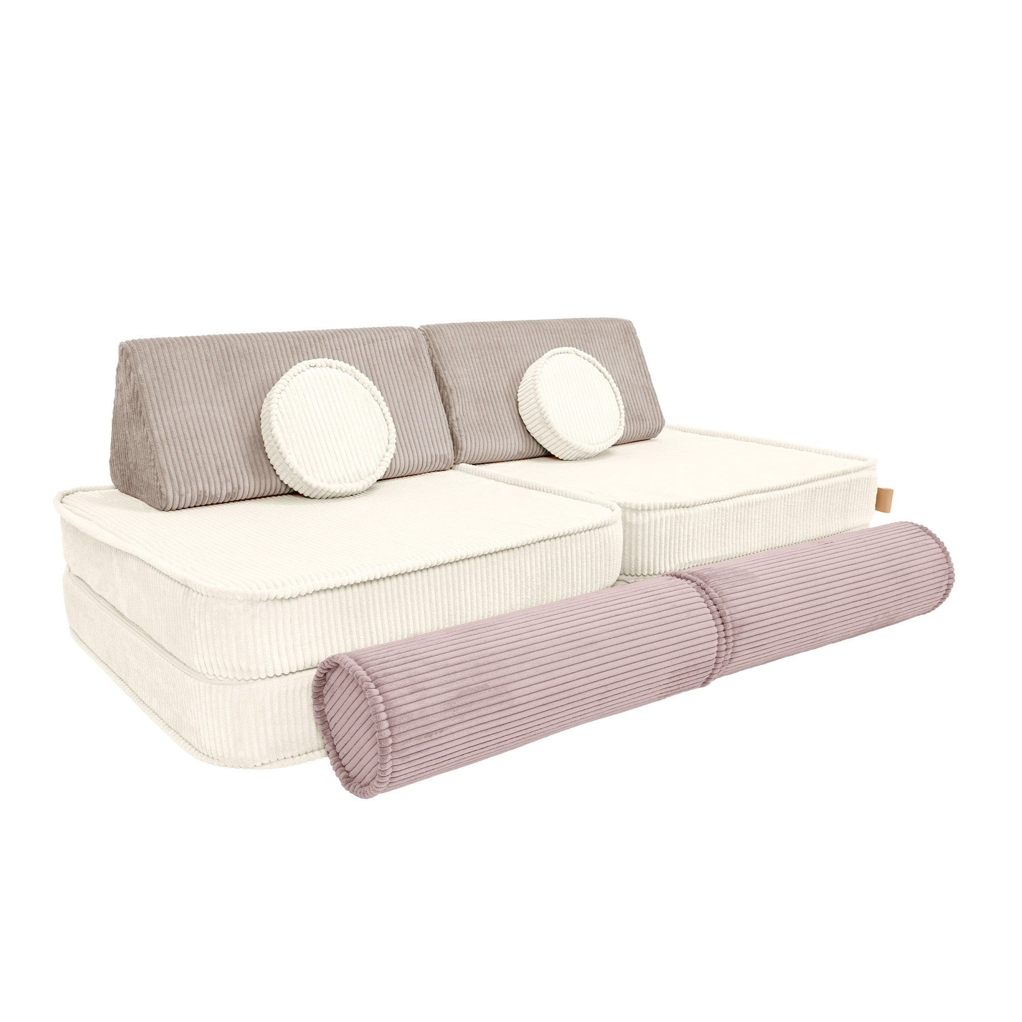 Meowbaby Sofa Modułowa dla Dziecka – 8 Elementów | Aesthetic Latte Macchiato