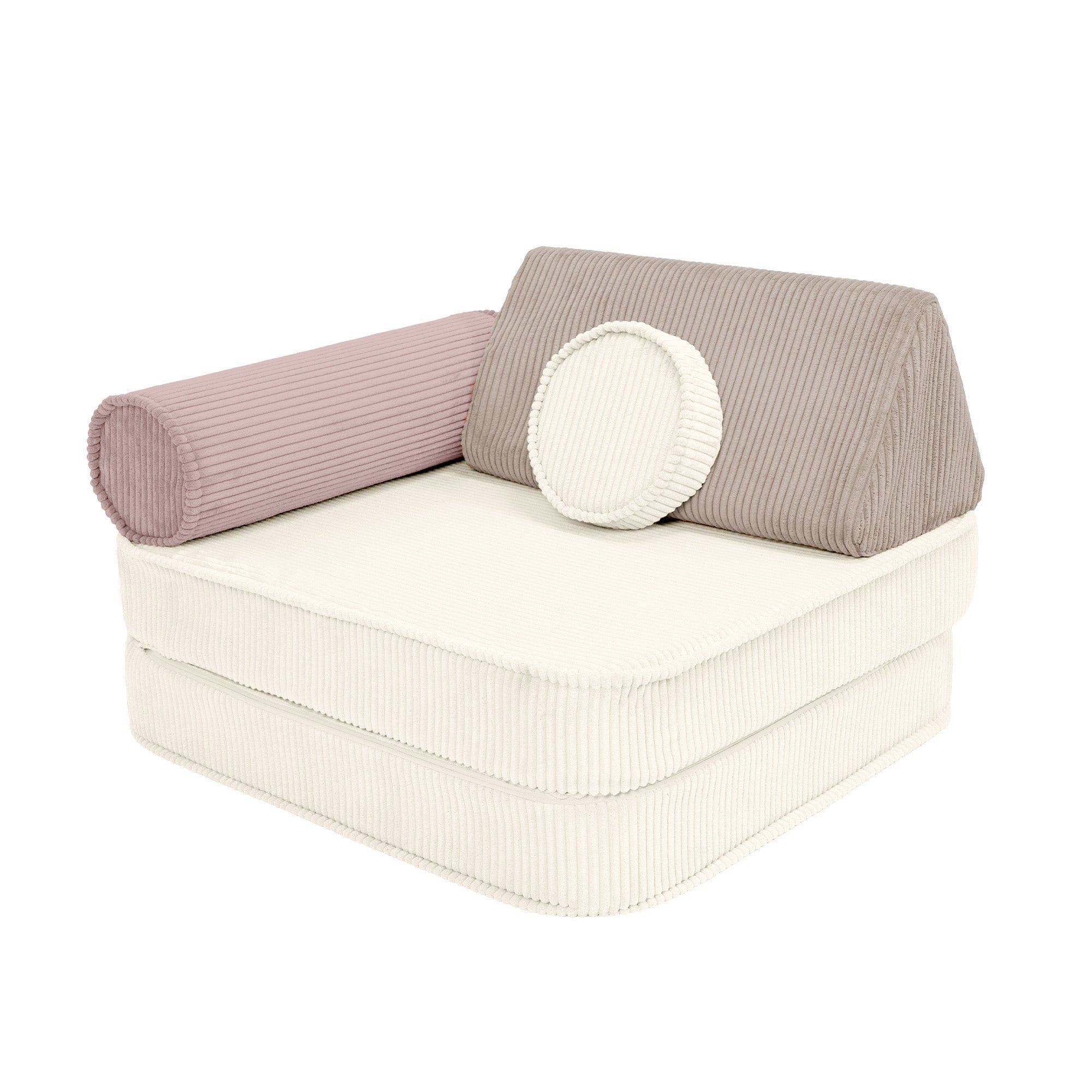 Meowbaby Sofa Modułowa dla Dziecka – 8 Elementów | Aesthetic Latte Macchiato