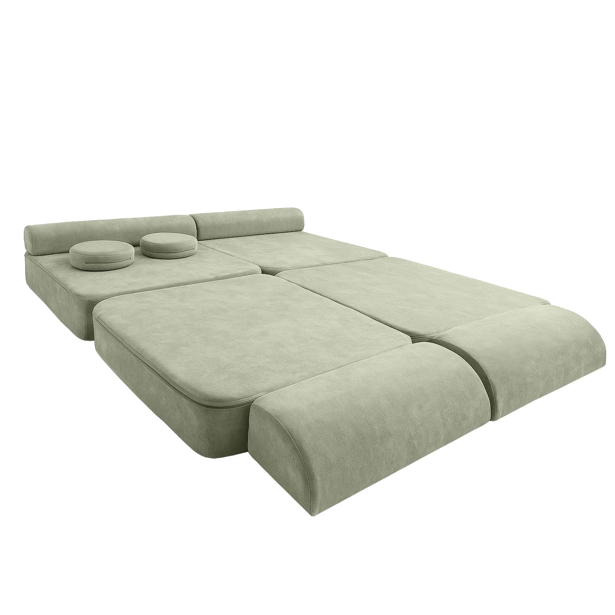 Meowbaby Sofa Modułowa dla Dziecka – 8 Elementów | Mellow | 160cm