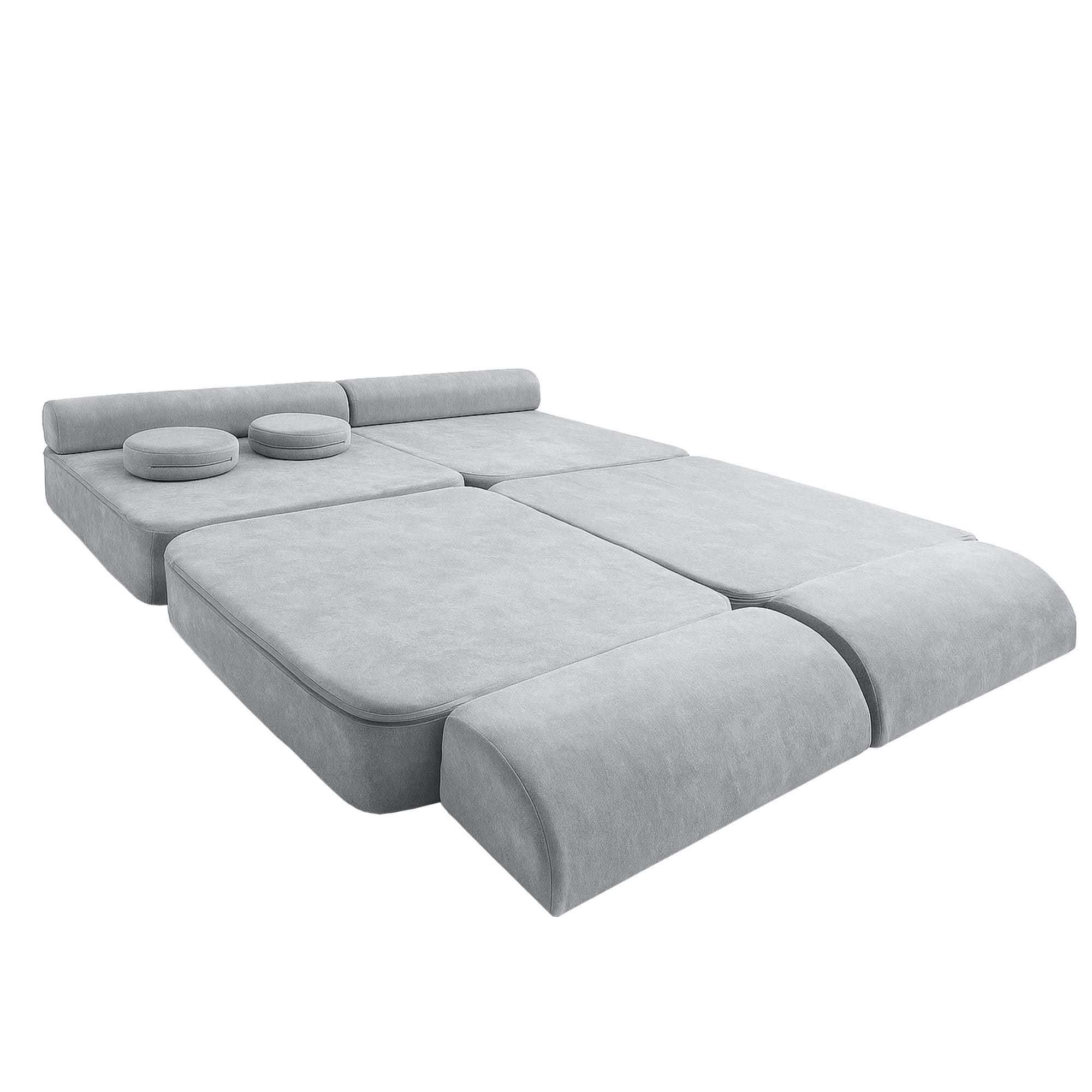 Meowbaby Sofa Modułowa dla Dziecka – 8 Elementów | Mellow | 160cm
