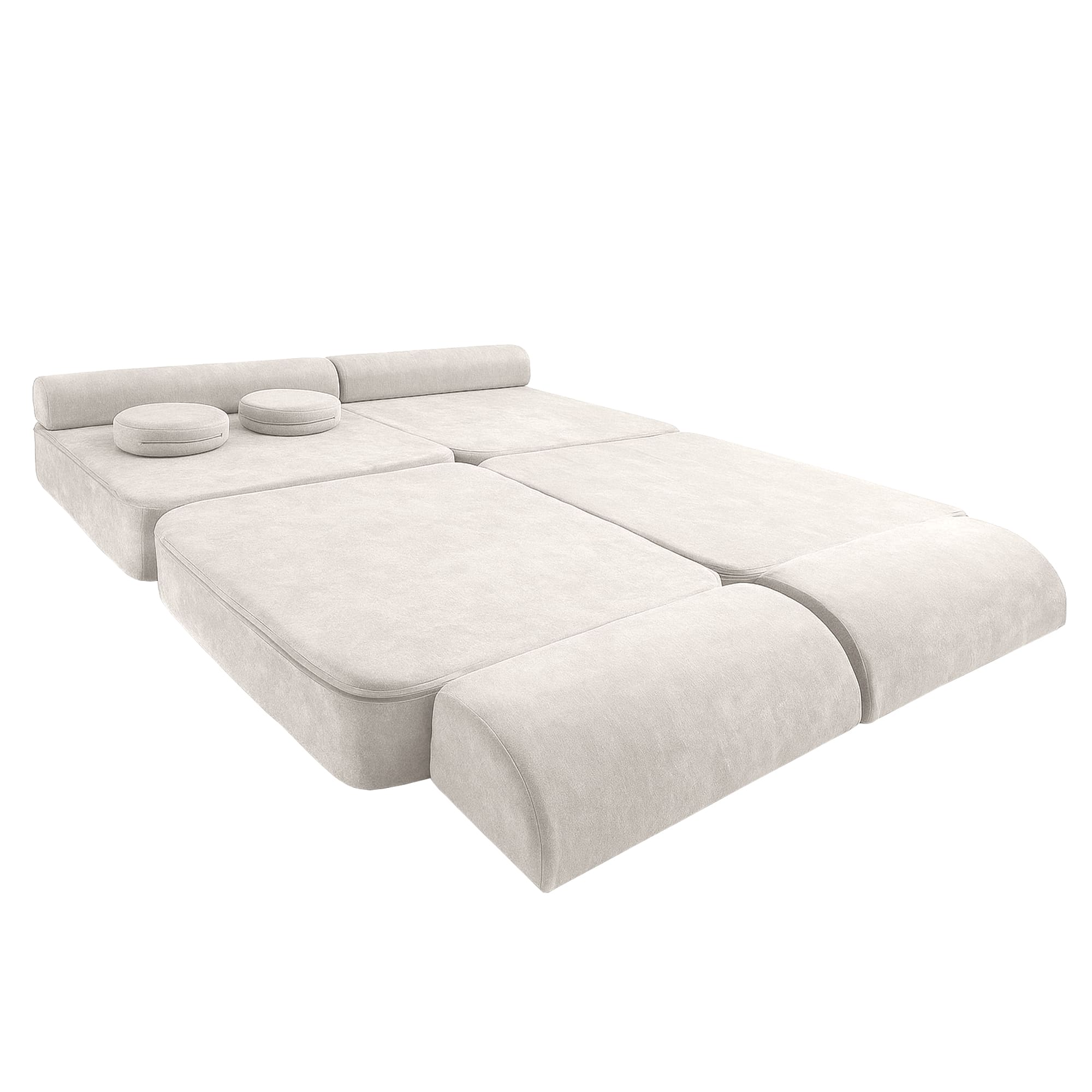 Meowbaby Sofa Modułowa dla Dziecka – 8 Elementów | Mellow | 160cm