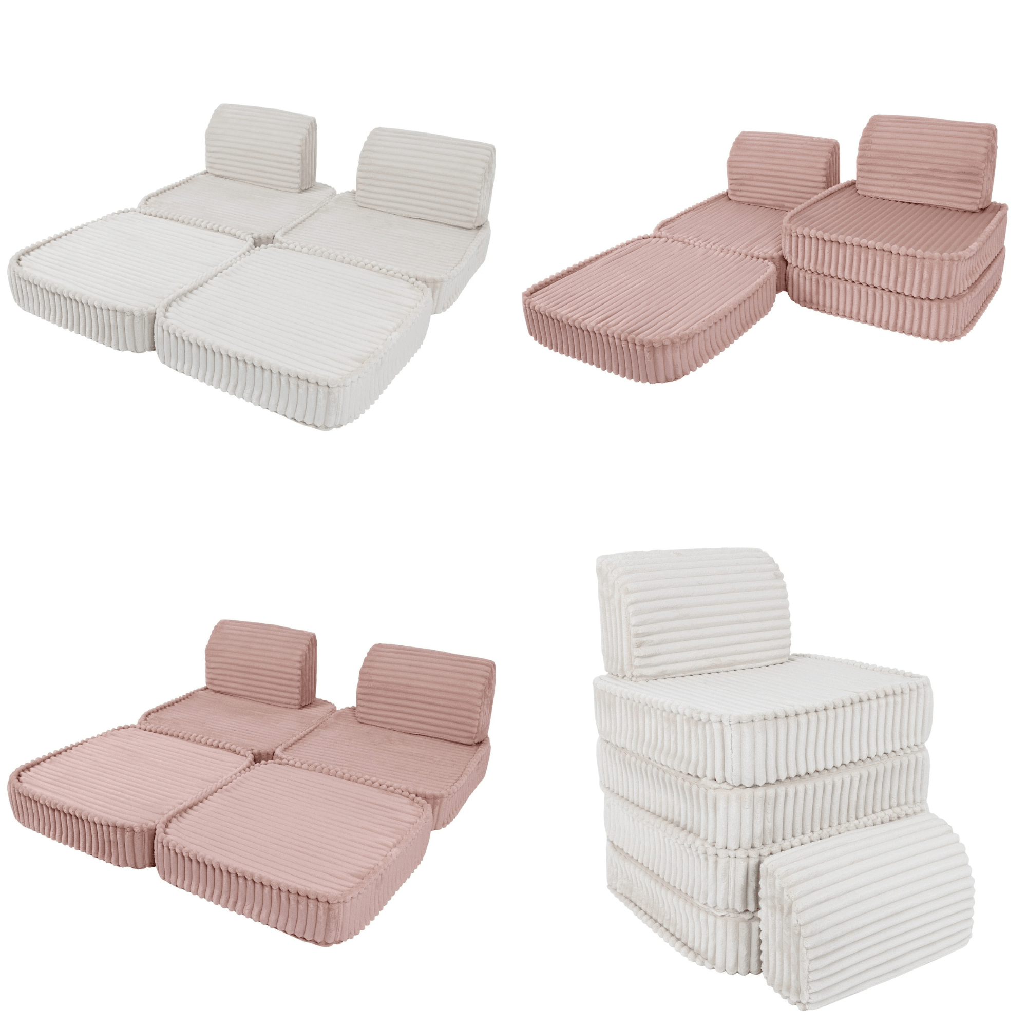 Meowbaby Sofa Modułowa dla Dziecka Basic - 4 Elementy | Churros
