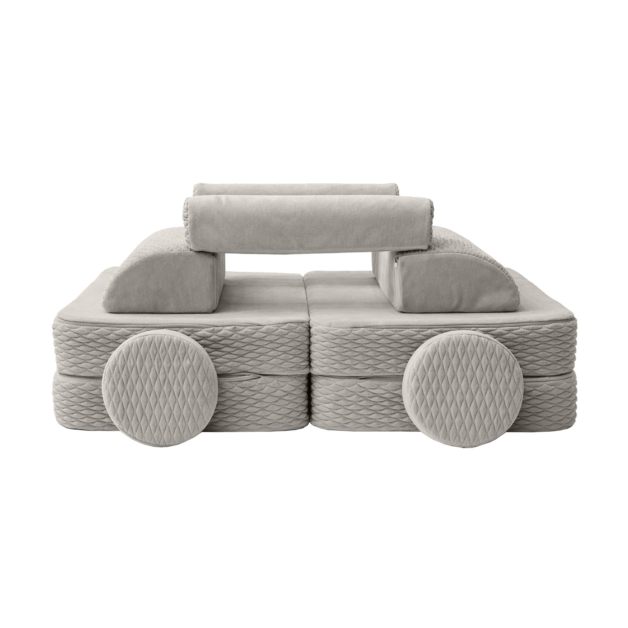Meowbaby Sofa Modułowa dla Dziecka Plus – 6 Elementów | Dune