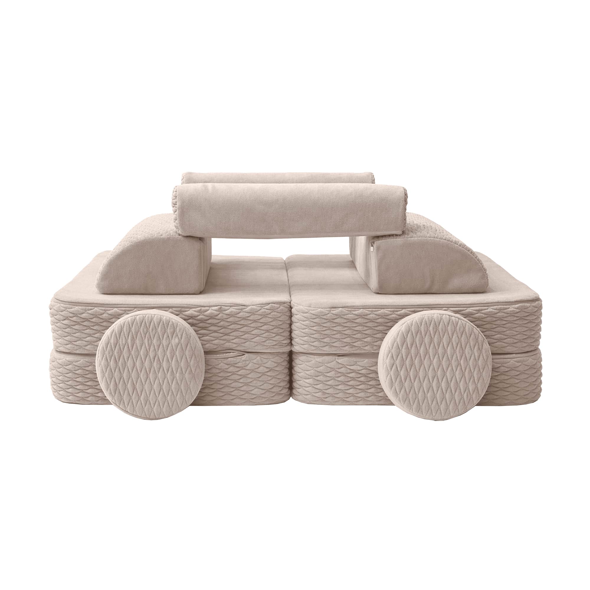 Meowbaby Sofa Modułowa dla Dziecka Plus – 6 Elementów | Dune