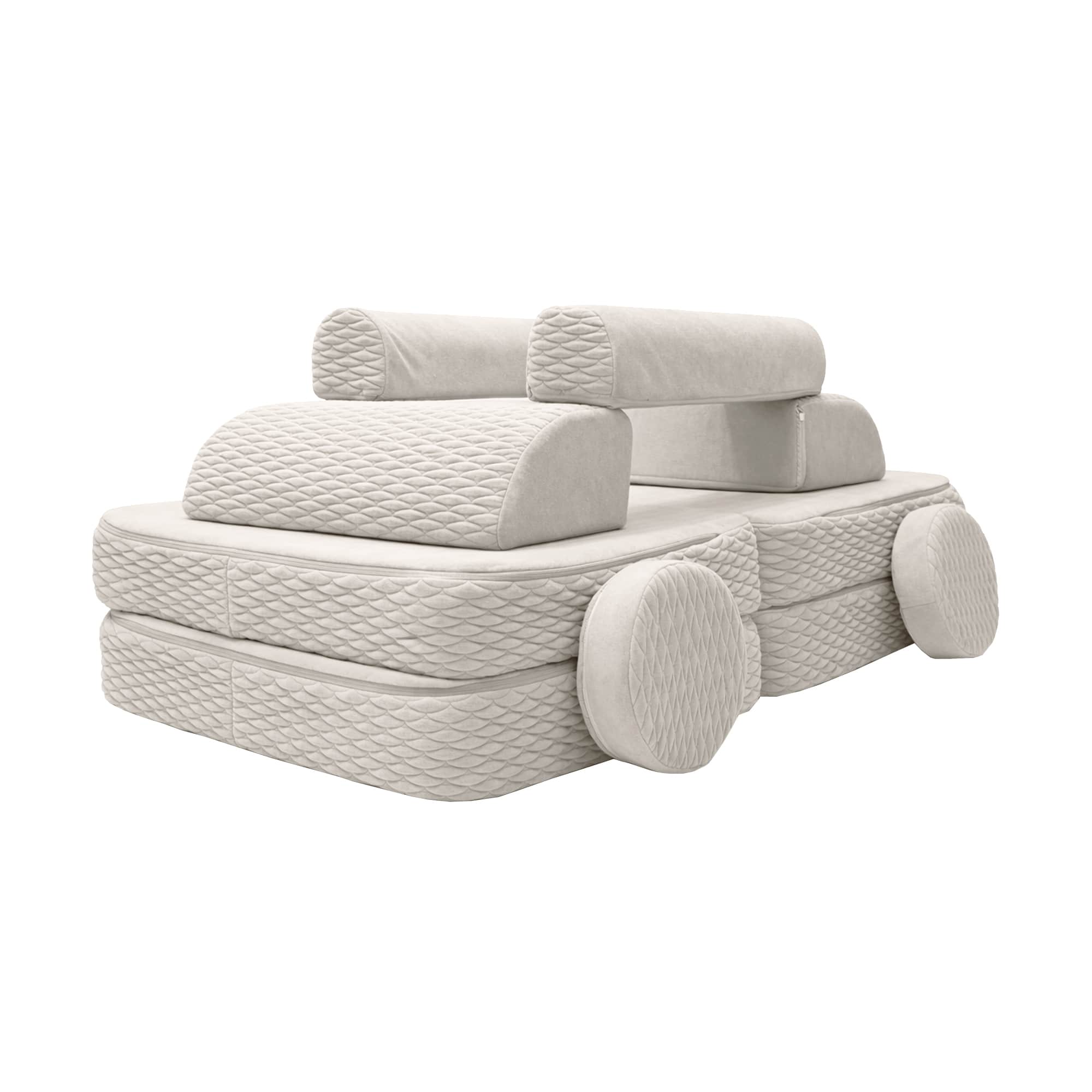 Meowbaby Sofa Modułowa dla Dziecka Plus – 6 Elementów | Dune