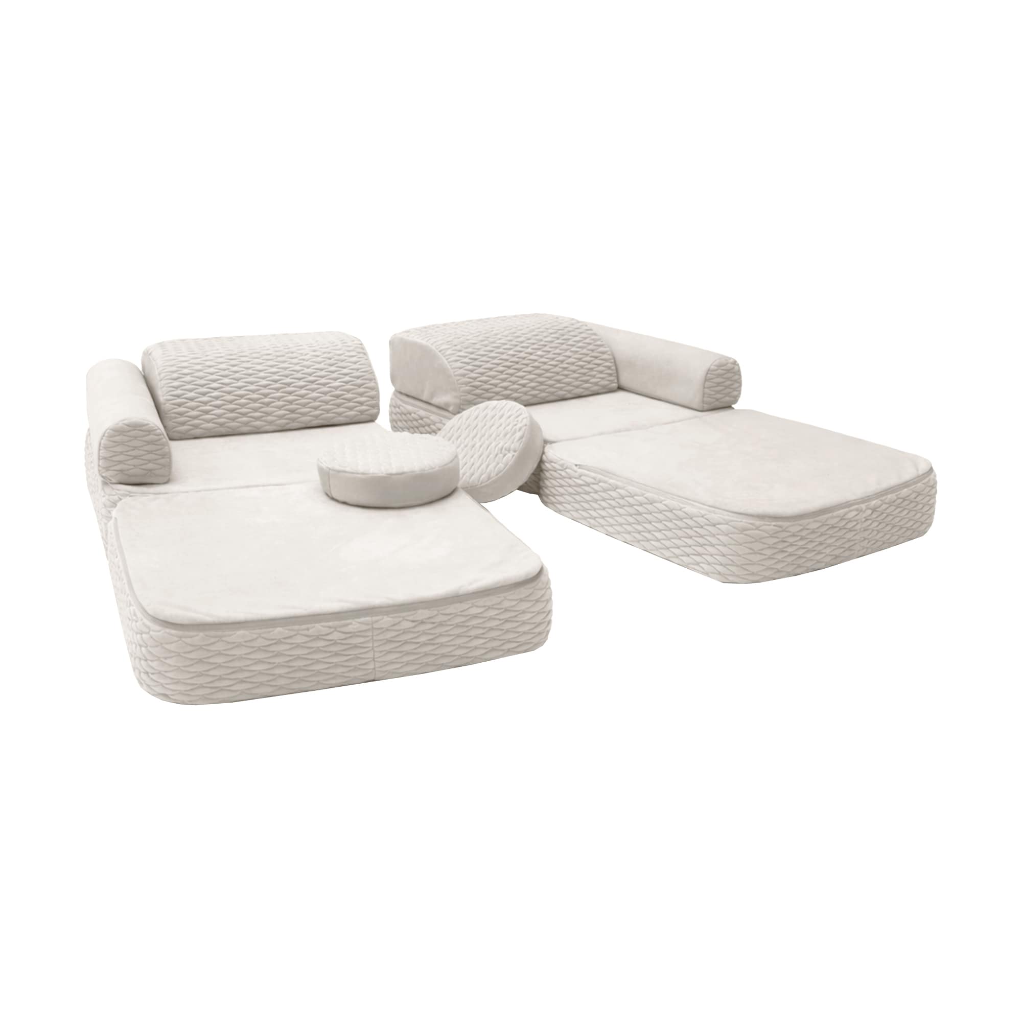 Meowbaby Sofa Modułowa dla Dziecka Plus – 6 Elementów | Dune
